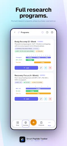 Smart Peptide Tracker ডাউনলোড করুন – সেরা পেপটাইড ট্র্যাকিং অ্যাপ - Screenshot 3
