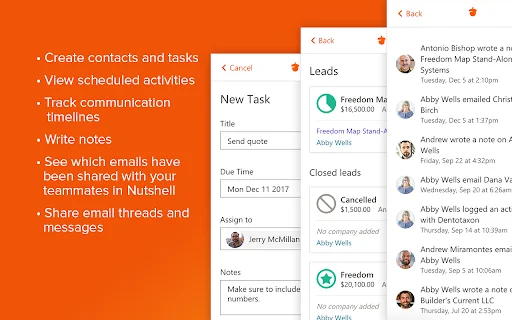Nutshell CRM for Gmail ডাউনলোড করুন – সেরা সেলস টুলস - Screenshot 3