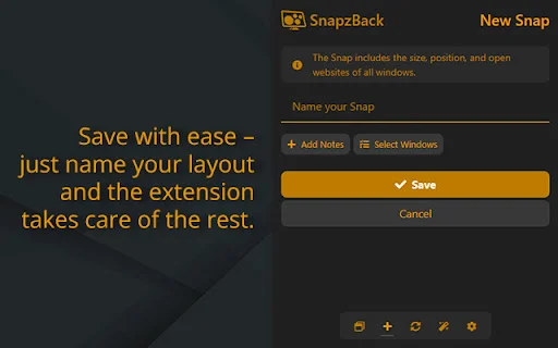 SnapzBack ডাউনলোড করুন – ক্রোম উইন্ডো লেআউট ম্যানেজার - Screenshot 2