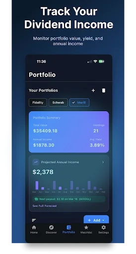 Yieldly: Dividend Tracker ডাউনলোড করুন – স্টক এবং আয় ট্র্যাক করুন - Screenshot 2