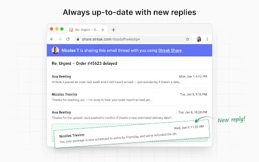 Streak Email Sharing for Gmail ডাউনলোড করুন – ইমেইল শেয়ারিং সহজ করুন - Screenshot 3