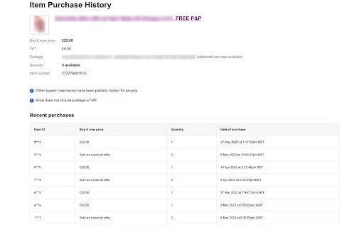 eBay Sold History Button ডাউনলোড করুন – বিক্রির ইতিহাস দেখুন - Screenshot 2