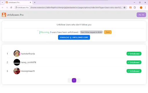 Unfollow Pro ডাউনলোড করুন – সেরা ইনস্টাগ্রাম আনফলো টুল - Screenshot 3